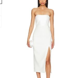 LIKELY Valerie Midi Dress in White